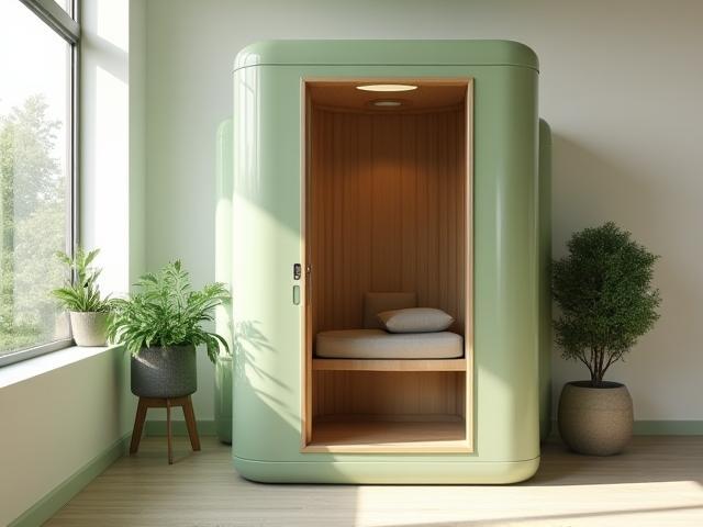 Cabine Solo insonorisée avec siège ergonomique