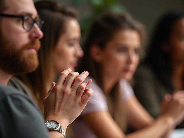 Participants attentifs lors d’un atelier créatif